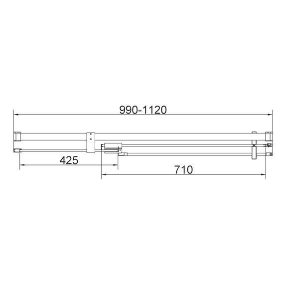 Душевая дверь Vincea Extenza 100-110 см VDP-4EX1011CLG (стекло 8 мм) брашированное золото/прозрачное фото 4
