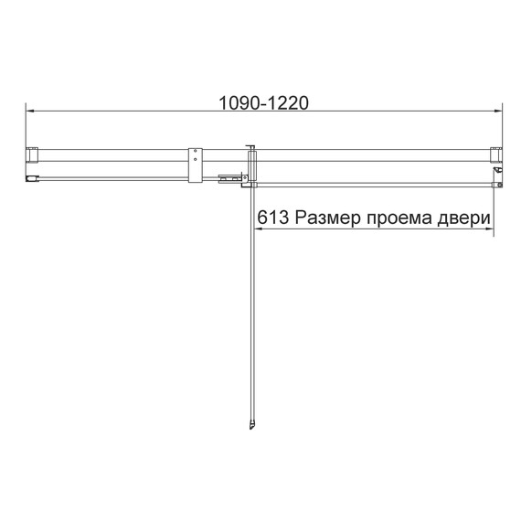 Душевая дверь Vincea Extenza 110-120 см VDP-4EX1112CLBN (стекло 8 мм) брашированный никель/прозрачное фото 5