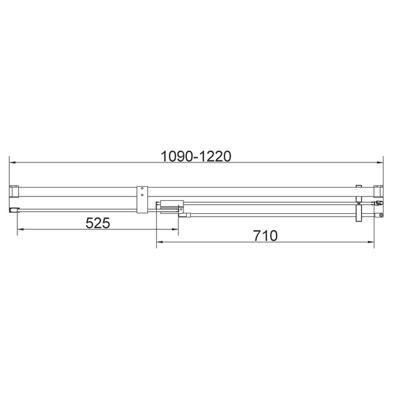 Душевая дверь Vincea Extenza 110-120 см VDP-4EX1112CL (стекло 8 мм) хром/прозрачное фото 4