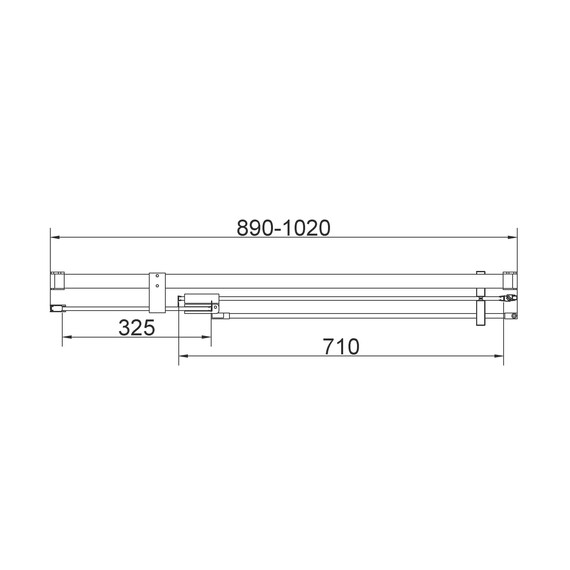 Душевая дверь Vincea Extenza 90-100 см VDP-4EX9010CLGM (стекло 8 мм) вороненая сталь/прозрачное фото 5