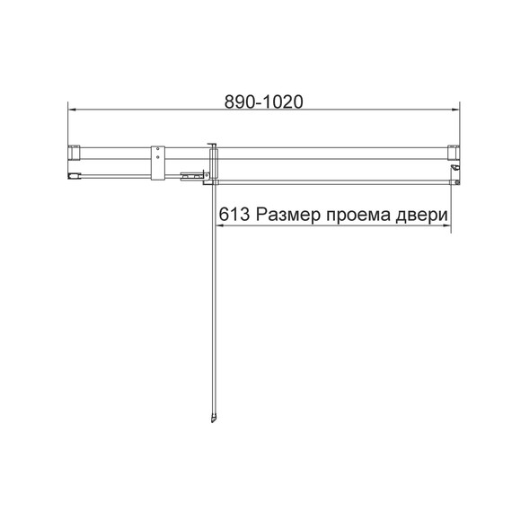 Душевая дверь Vincea Extenza 90-100 см VDP-4EX9010CLG (стекло 8 мм) брашированное золото/прозрачное фото 5