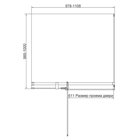 Душевое ограждение Vincea Extenza 100-110x100 см VSR-4EX101110CLG (стекло 8 мм) брашированное золото/прозрачное фото 5