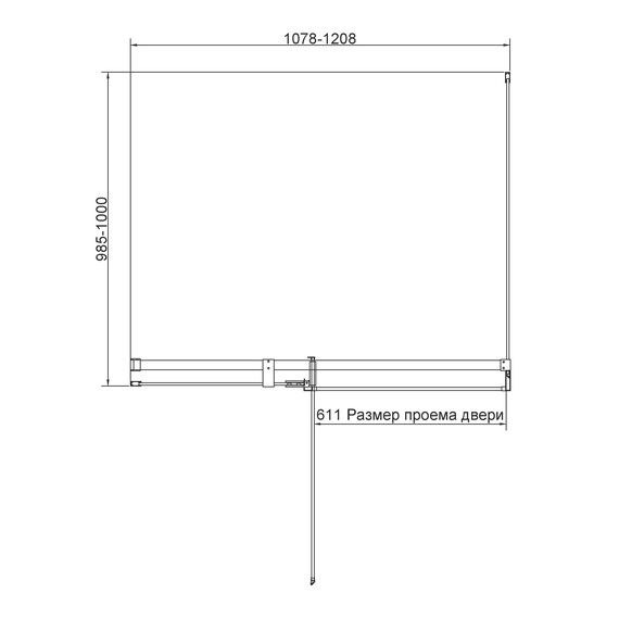 Душевое ограждение Vincea Extenza 110-120x100 см VSR-4EX111210CLBN (стекло 8 мм) брашированный никель/прозрачное фото 5
