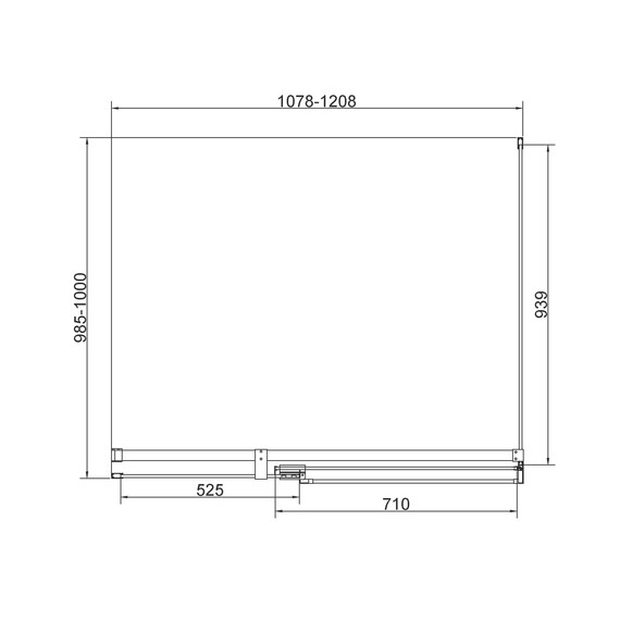Душевое ограждение Vincea Extenza 110-120x100 см VSR-4EX111210CL (стекло 8 мм) хром/прозрачное фото 4