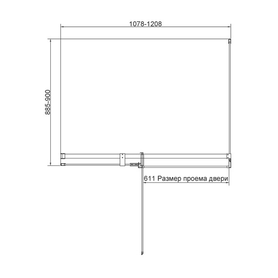 Душевое ограждение Vincea Extenza 110-120x90 см VSR-4EX111290CLGM (стекло 8 мм) вороненая сталь/прозрачное фото 5