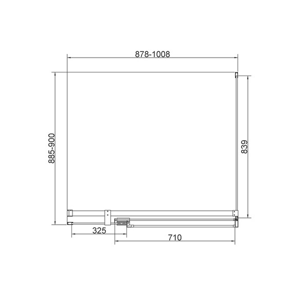 Душевое ограждение Vincea Extenza 90-100x90 см VSR-4EX901090CLBN (стекло 8 мм) брашированный никель/прозрачное фото 4