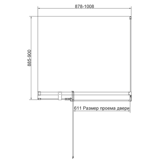 Душевое ограждение Vincea Extenza 90-100x90 см VSR-4EX901090CLGM (стекло 8 мм) вороненая сталь/прозрачное фото 5