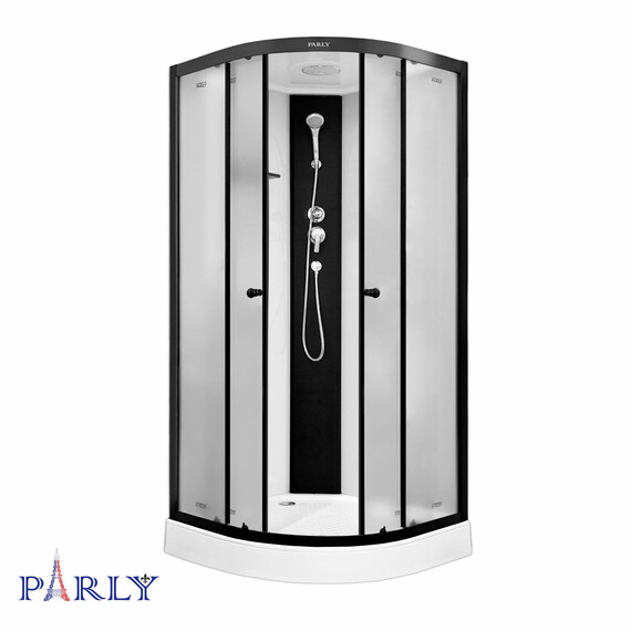 Душевая кабина Parly Bett 90х90 см B931, чёрный/матовое (безсиликоновая сборка) фото 6