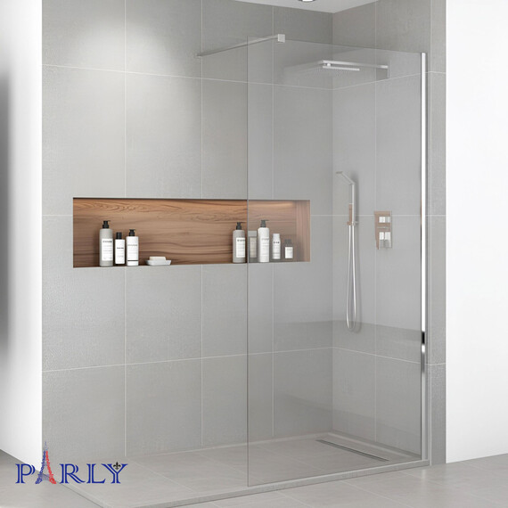 Душевая перегородка Parly 80х190 см T80, хром/прозрачное фото 5