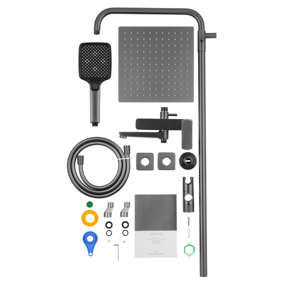 Душевая стойка Wonzon & Woghand Forza WW-739031-BGM, тёмный графит фото 7