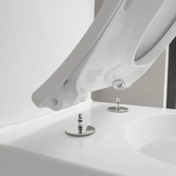 Унитаз-компакт безободковый Villeroy&Boch Venticello 4612R001 с быстросъемным сиденьем микролифт фото 9