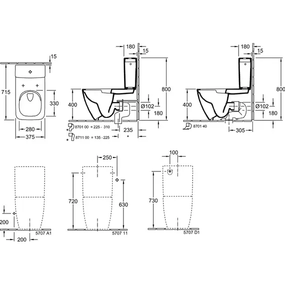 Унитаз-компакт безободковый Villeroy&Boch Venticello 4612R001 с быстросъемным сиденьем микролифт фото 16