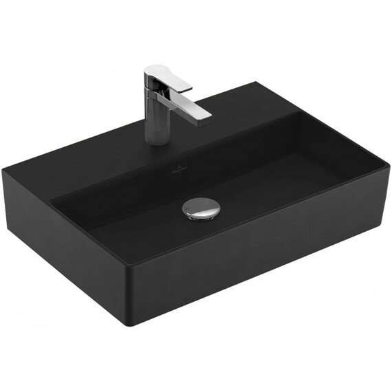 Раковина подвесная Villeroy & Boch Memento 2.0 60 см 4A226LR7 (CeramicPlus) чёрный матовый фото 