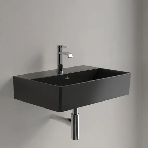 Раковина подвесная Villeroy & Boch Memento 2.0 60 см 4A226LR7 (CeramicPlus) чёрный матовый фото 4