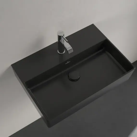 Раковина подвесная Villeroy & Boch Memento 2.0 60 см 4A226LR7 (CeramicPlus) чёрный матовый фото 7