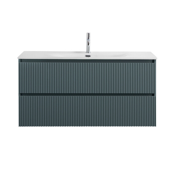 Тумба подвесная с раковиной BelBagno 120 см UNO-1200-2C-SO-AO (раковина CZR-8073-120) голубой матовый фото 