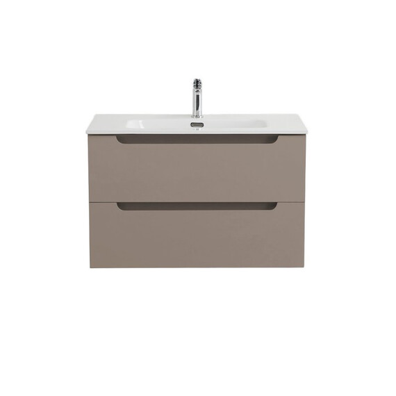 Тумба подвесная с раковиной BelBagno 90 см ETNA-900-2C-SO-CO (раковина BB-8099-90) бежевый матовый фото 