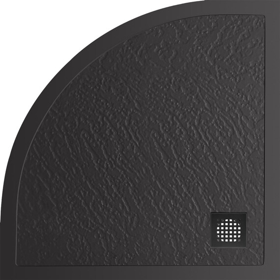 Каменный поддон BelBagno 90x90 см TRAY-MR-UNO-R-90-550-35-NERO-NO, чёрный матовый фото 