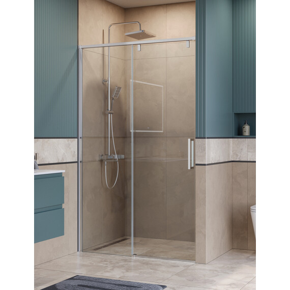 Душевая дверь BelBagno 130 см SOFT_CLOSE-1-BF-1-130-C-Cr, хром/прозрачное фото 