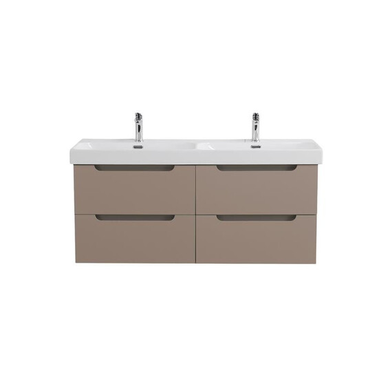 Тумба подвесная с раковиной BelBagno 120 см ETNA-1200-4C-SO-2-CO (раковина BB-8099-120-2) бежевый матовый фото 