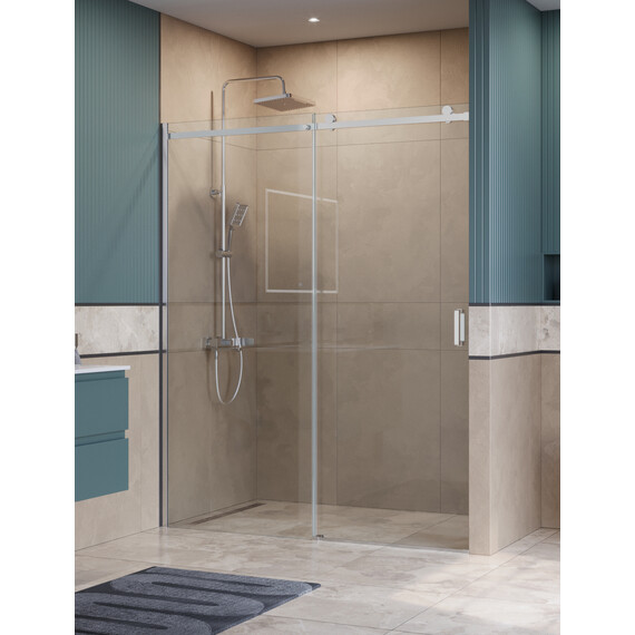 Душевая дверь BelBagno 160 см SOFT_CLOSE-2-BF-1-160-C-Cr, хром/прозрачное фото 