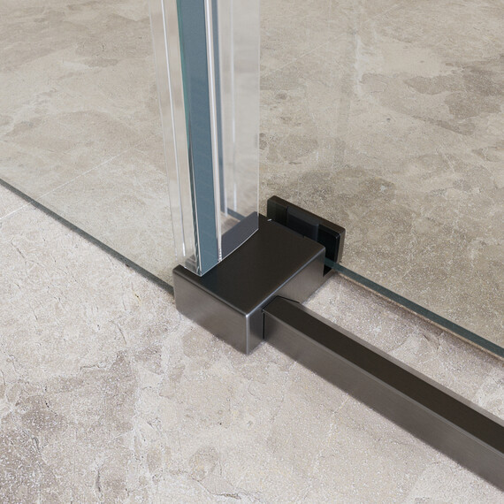 Душевое ограждение BelBagno 100x90 см SOFT_CLOSE-2-AH-1-100/90-C-GM, оружейная сталь/прозрачное фото 8