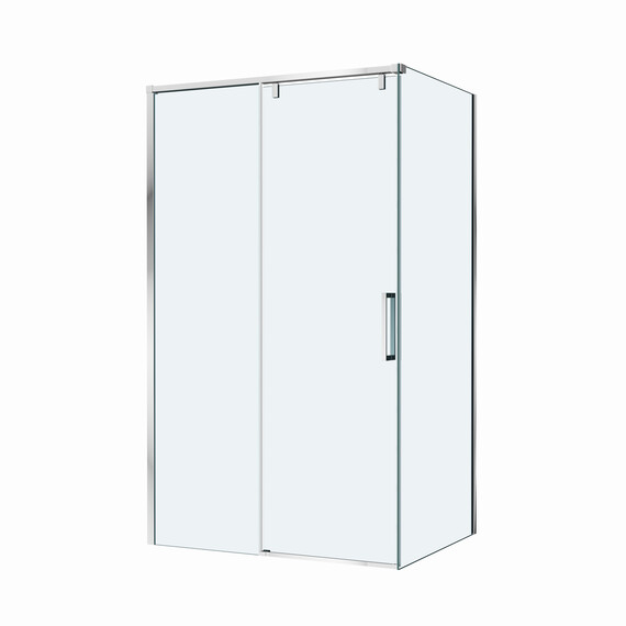 Душевое ограждение BelBagno 110x80 см SOFT_CLOSE-1-AH-1-110/80-C-Cr, хром/прозрачное фото 4