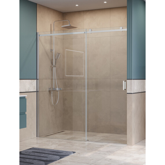 Душевая дверь BelBagno 180 см SOFT_CLOSE-2-BF-1-180-C-Cr, хром/прозрачное фото 