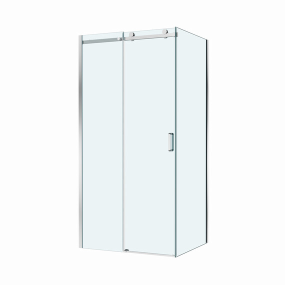 Душевое ограждение BelBagno 110x80 см SOFT_CLOSE-2-AH-1-110/80-C-Cr, хром/прозрачное фото 3