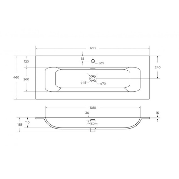 Тумба подвесная с раковиной BelBagno 120 см UNO-1200-2C-SO-AO (раковина CZR-8073-120) голубой матовый фото 4
