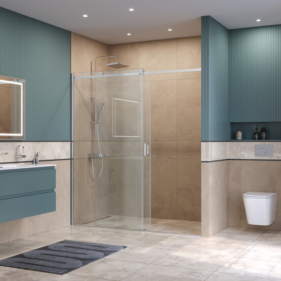 Душевая дверь BelBagno 180 см SOFT_CLOSE-2-BF-1-180-C-Cr, хром/прозрачное фото 3