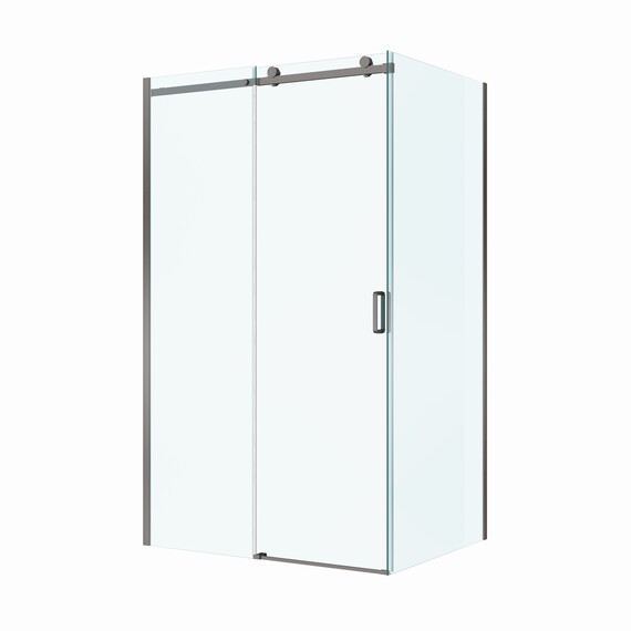 Душевое ограждение BelBagno 130x90 см SOFT_CLOSE-2-AH-1-130/90-C-GM, оружейная сталь/прозрачное фото 4