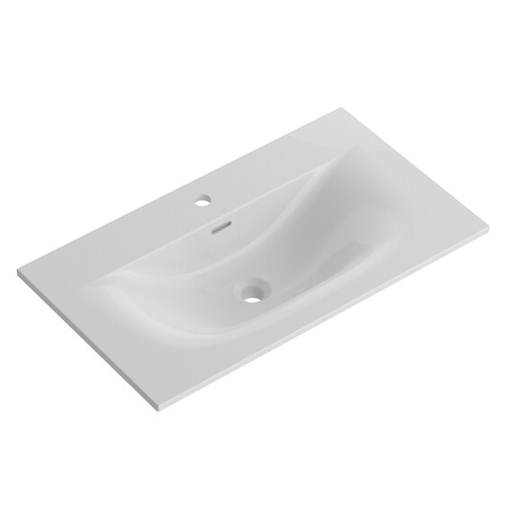 Тумба подвесная с раковиной BelBagno 80 см ETNA-800-2C-SO-AO (раковина BB-8099-80) голубой матовый фото 2