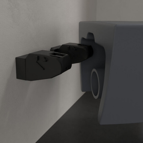 Унитаз подвесной безободковый Villeroy&Boch Subway 2.0 5614R0I4 (CeramicPlus) с крышкой микролифт, графит фото 11