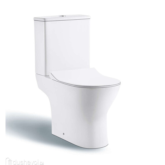 Унитаз-компакт безободковый Taliente Arte Vortex 3 AR33043 с быстросъемной крышкой микролифт (система смыва Торнадо) фото 2