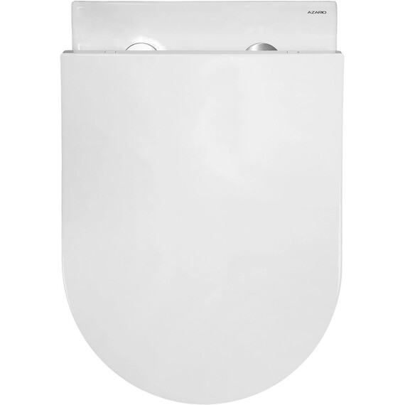 Инсталляция с подвесным унитазом комплект: Grohe Rapid SL 38772001 с подвесным унитазом Azario Nemi AZ-1293WH сиденье микролифт, крепление, кнопка смыва хром (система смыва Торнадо) фото 5