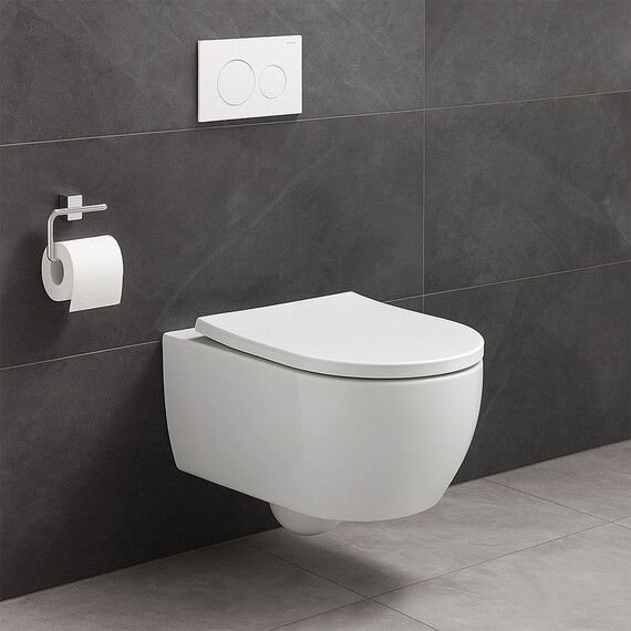 Инсталляция с подвесным унитазом комплект: Grohe Rapid SL 38772001 с подвесным унитазом Azario Nemi AZ-1293WH сиденье микролифт, крепление, кнопка смыва хром (система смыва Торнадо) фото 4