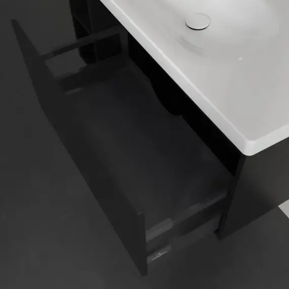 Тумба подвесная с раковиной-столешницей Villeroy&Boch Skyla 100 см C79000VL (раковина 5A51A501) венге фото 5