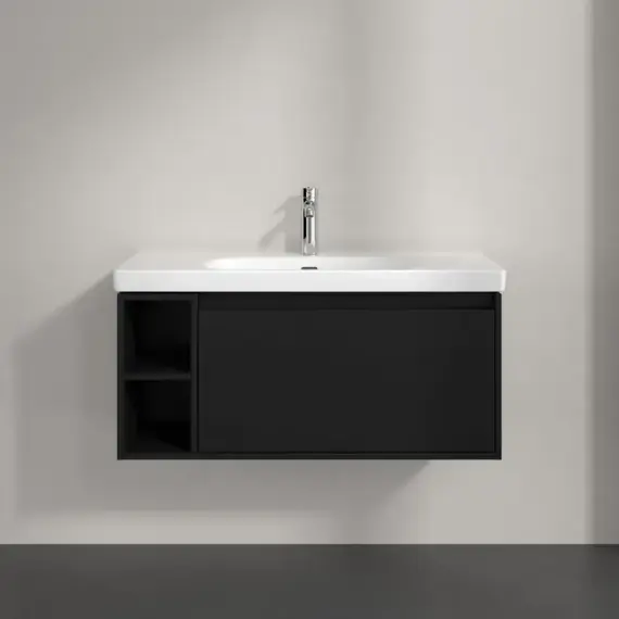 Тумба подвесная с раковиной-столешницей Villeroy&Boch Skyla 100 см C79000VL (раковина 5A51A501) венге фото 6