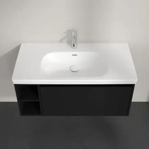 Тумба подвесная с раковиной-столешницей Villeroy&Boch Skyla 100 см C79000VL (раковина 5A51A501) венге фото 3