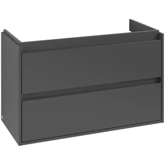 Тумба подвесная с раковиной-столешницей Villeroy&Boch Skyla 100 см C79900VR (раковина 5A51A501) графит фото 10