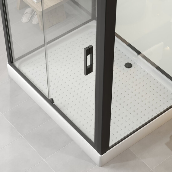 Душевая кабина Niagara Standart 100x80 см ST100/80/15Q/BL (безсиликоновая сборка) чёрный/прозрачное фото 9