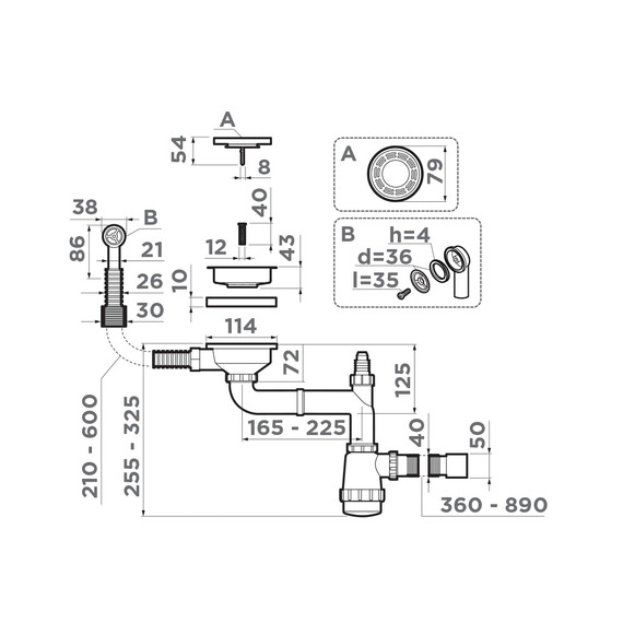 Арматура для кухонной мойки Omoikiri WK-1-R gb 4956916, графит, Цвет производителя: графит фото 2