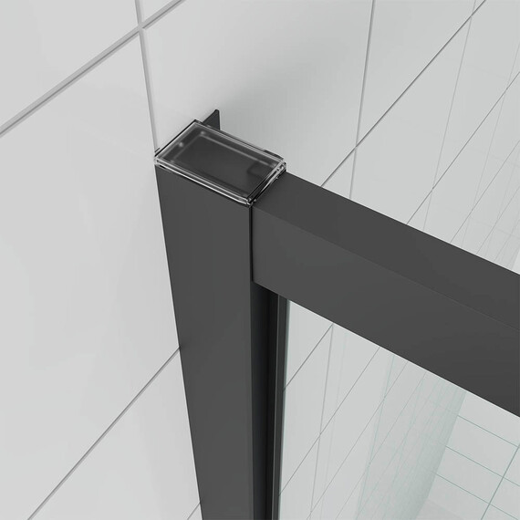 Душевая дверь Veconi Ottimo 120 см OP20B-120-07-C9, чёрный матовый/матовое фото 4