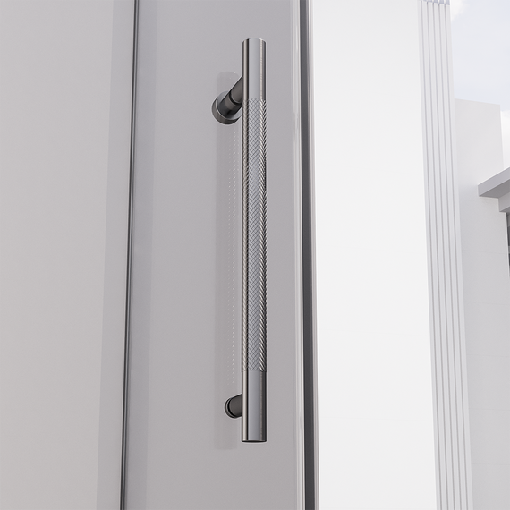 Душевая дверь Veconi Premium Alassio 140 см AL-140-00-GR-C4, брашированный графит/прозрачное фото 2
