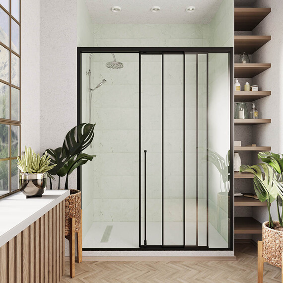 Душевая дверь Veconi Premium Prato 300 160 см PR3/R-160-01-B-C4, чёрный матовый/прозрачное фото 2