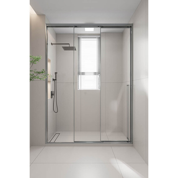 Душевая дверь Veconi Premium Prato 300 150 см PR3/L-150-01-CH-C4, хром/прозрачное фото 4