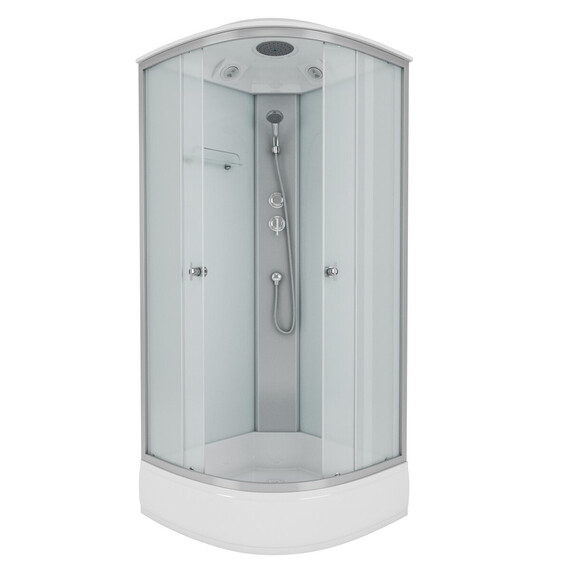 Душевая кабина Niagara Eco 80x80 см E80/26/MT (безсиликоновая сборка) хром/матовое фото 2