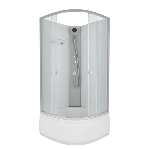 Душевая кабина Niagara Eco 80x80 см E80/40/MT/BK (безсиликоновая сборка) хром/матовое фото 2