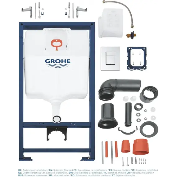 Инсталляция с подвесным унитазом комплект: Grohe Rapid SL 38772001 с подвесным безободковым унитазом Creo Ceramique Lyon LY1100R сиденье микролифт, крепление, с кнопкой смыва хром (Система смыва торнадо) фото 12